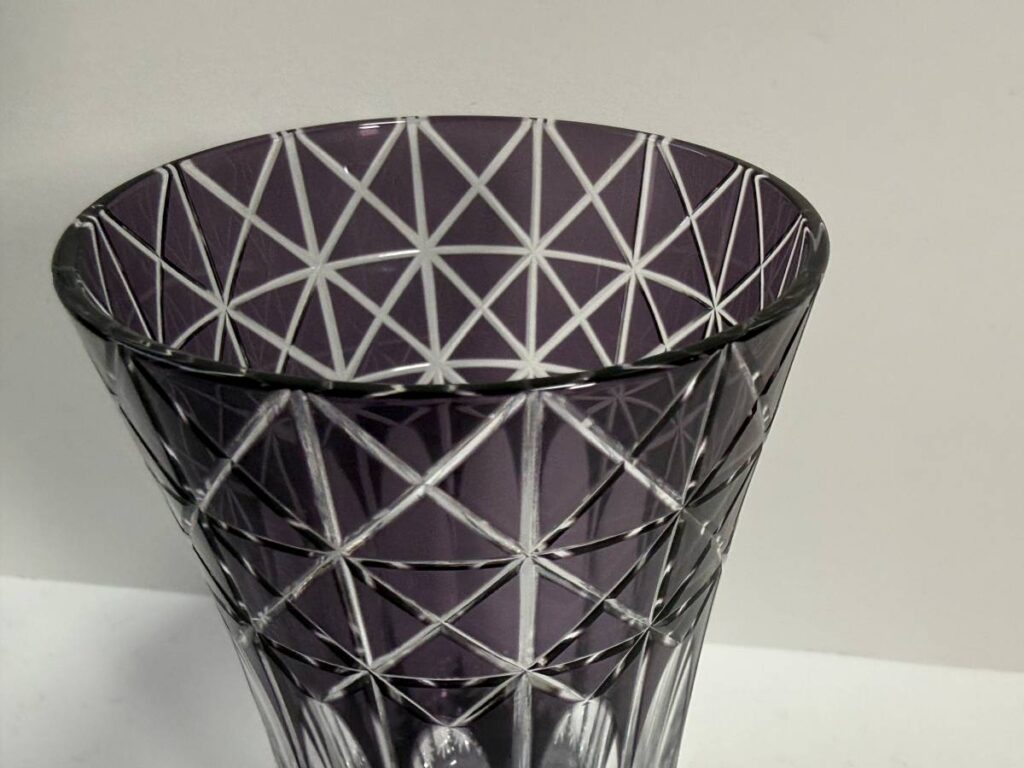 Edo Kiriko detailed cut pattern close-up